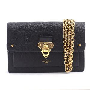 Louis Vuitton Empreinte Leather Monogram Portefeuille Vavin Chain Noir